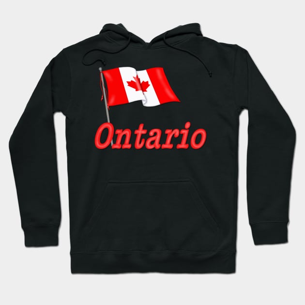 Canada Waving Flag - Ontario Hoodie by SpiceTree